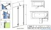 Radaway Essenza Pro Brushed Nickel Pnd II parawan nawannowy 110cm prawy szczotkowany nikiel 10102110-91-01R